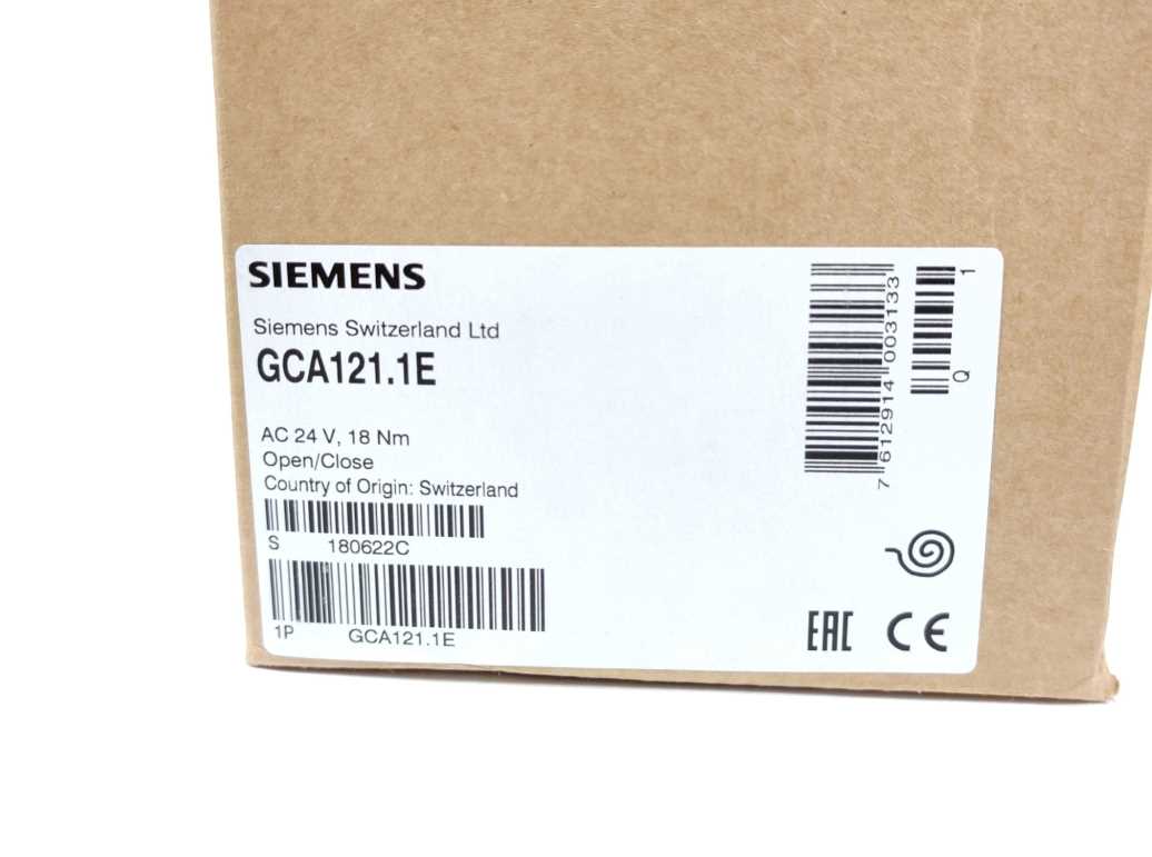 Siemens GCA121.1E Damper Actuator,  BPZ:GCA121.1E