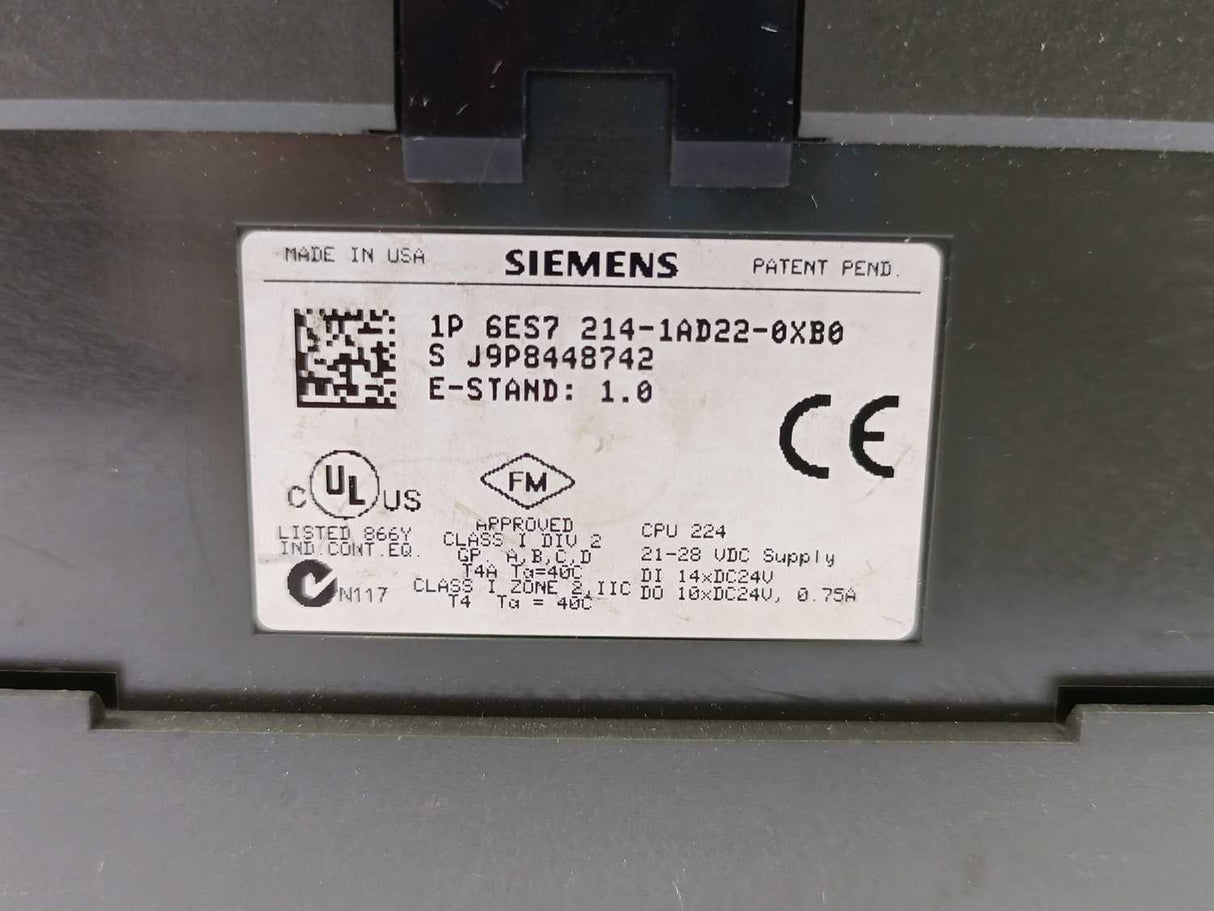 Siemens 6ES7214-1AD22-0XB0 SIMATIC S7-200, CPU 224