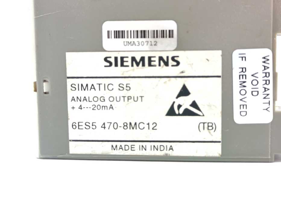 Siemens 6ES5470-8MC12 SIMATIC S5 Analog Output