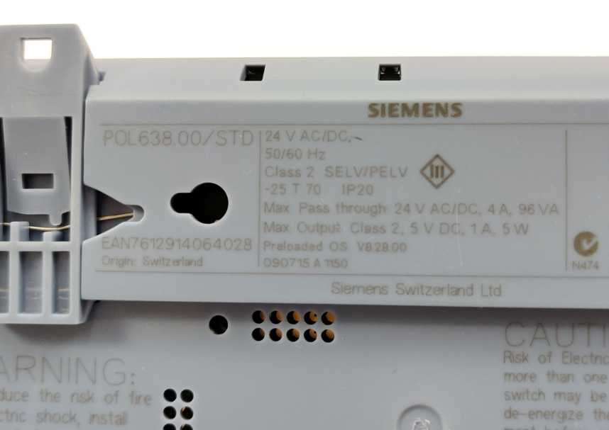 Siemens POL638.00/STD Climatix POL638.00/STD HVAC Controller