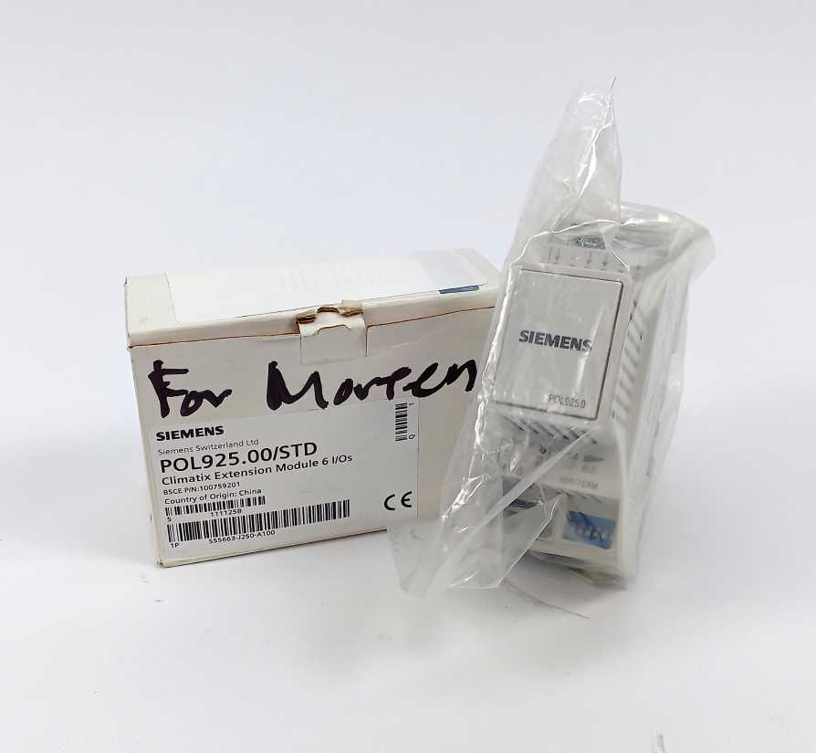 Siemens S55663-J250-A100 POL925.00/STD Climatix Extension Module 6 I/Os