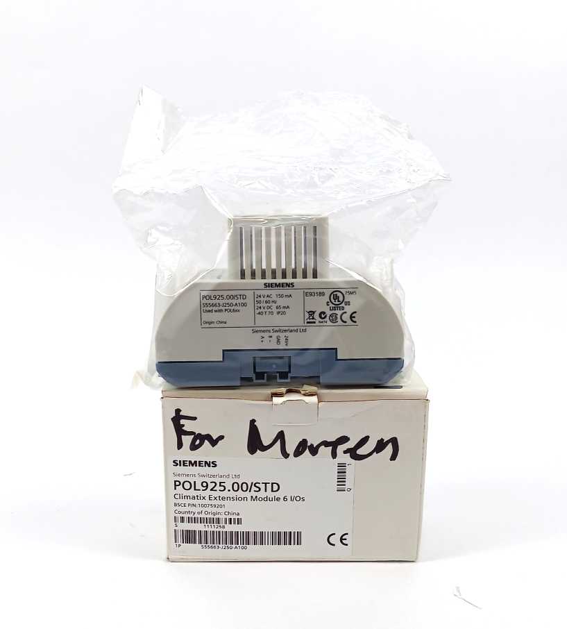 Siemens S55663-J250-A100 POL925.00/STD Climatix Extension Module 6 I/Os