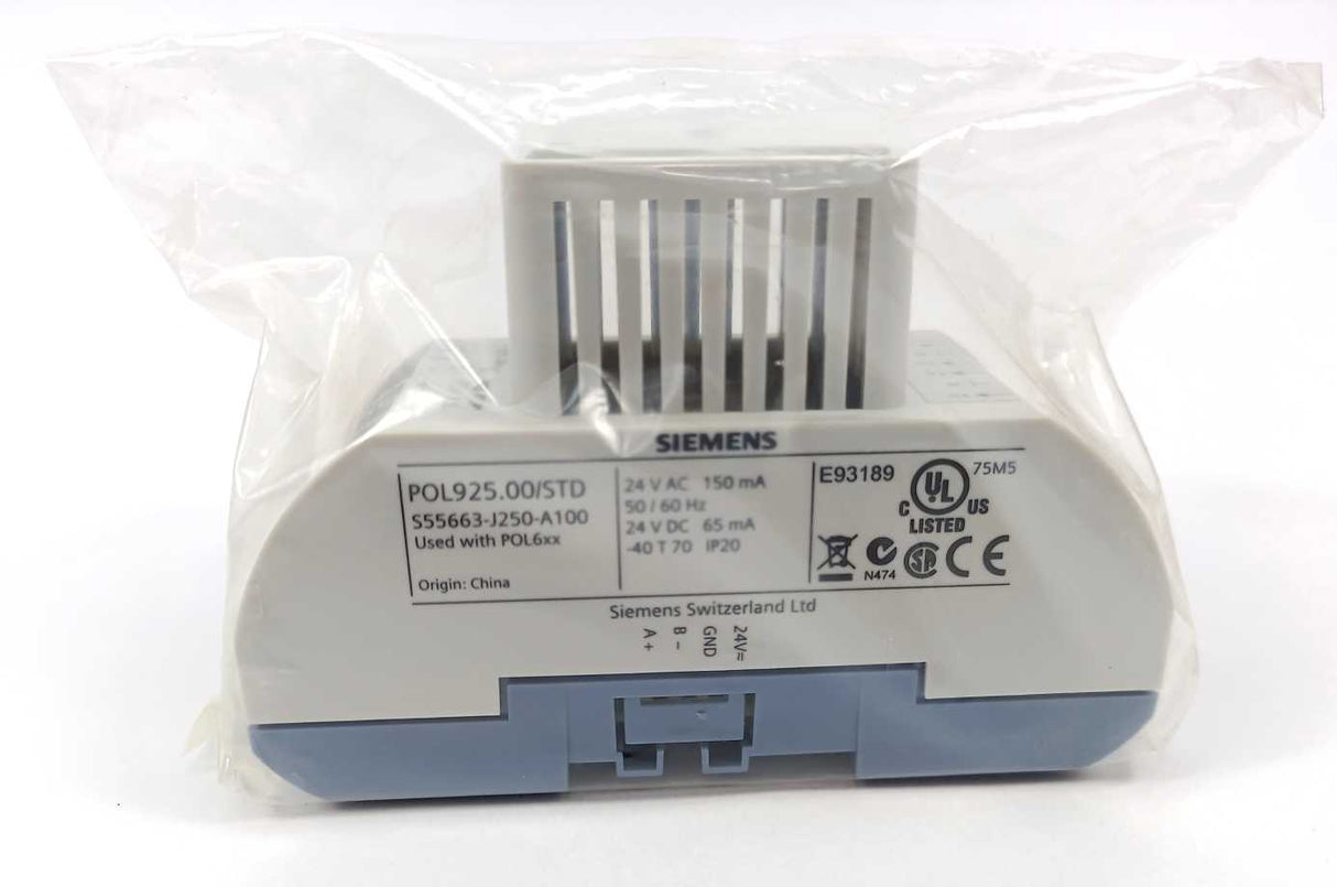 Siemens S55663-J250-A100 POL925.00/STD Climatix Extension Module 6 I/Os