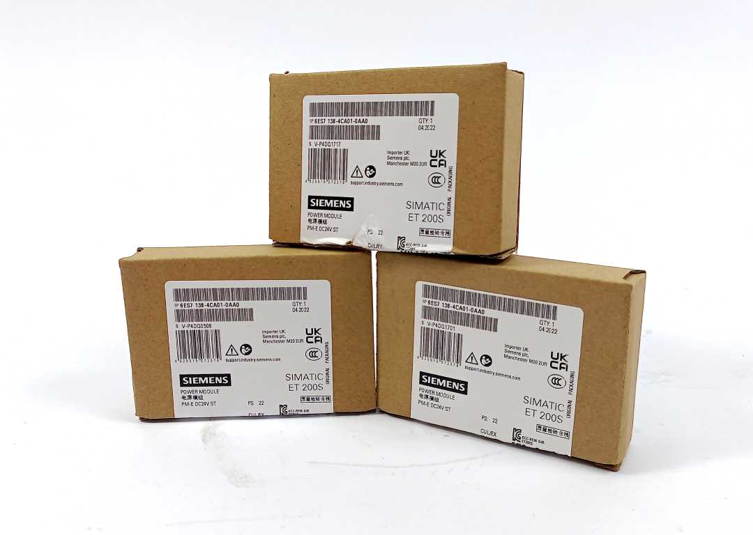 Siemens 6ES7138-4CA01-0AA0 SIMATIC ET 200S 3 Pcs. set