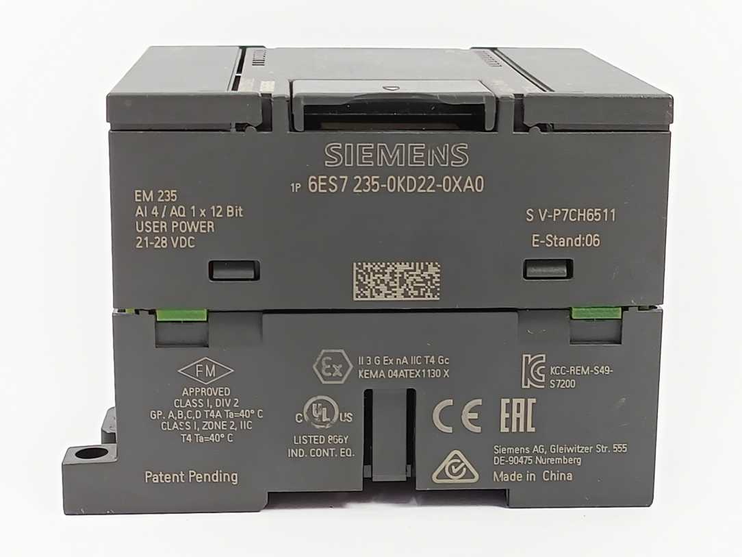 Siemens 6ES7235-0KD22-0XA0 SIMATIC S7-200, analog I/O EM 235