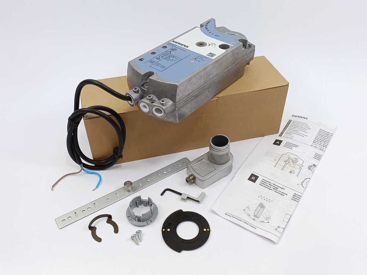 Siemens GCA321.1E Rotary Air Damper Actuator, AC 230 V, 2-position, 18 Nm