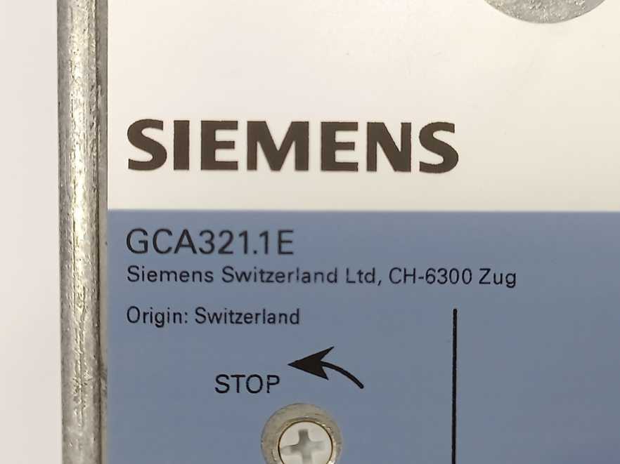 Siemens GCA321.1E Rotary Air Damper Actuator, AC 230 V, 2-position, 18 Nm