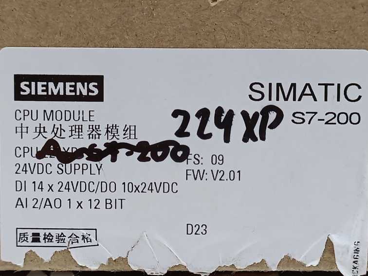Siemens 6ES7214-2AD23-0XB0 SIMATIC S7-200 CPU 224XP Compact Unit