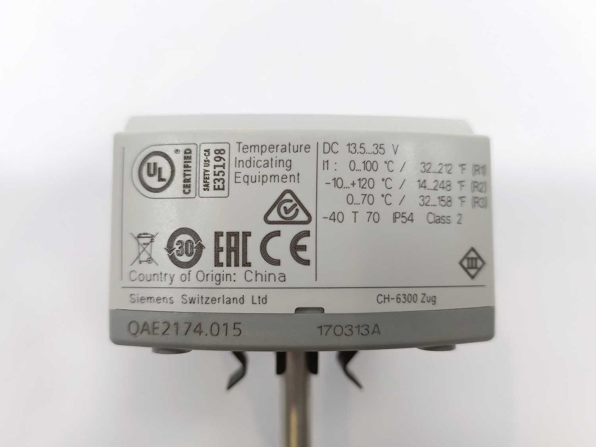 Siemens QAE2174.015 Immersion Temperature Sensor