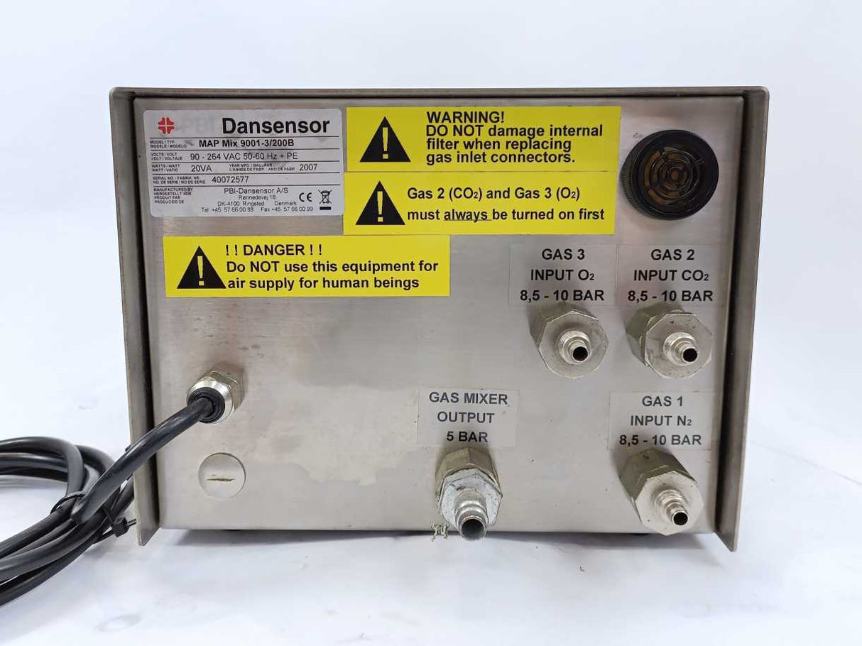 PBI Dansensor MAP Mix 9001-3/200B Gas Mixer 90-264VAC 50-60Hz + PE