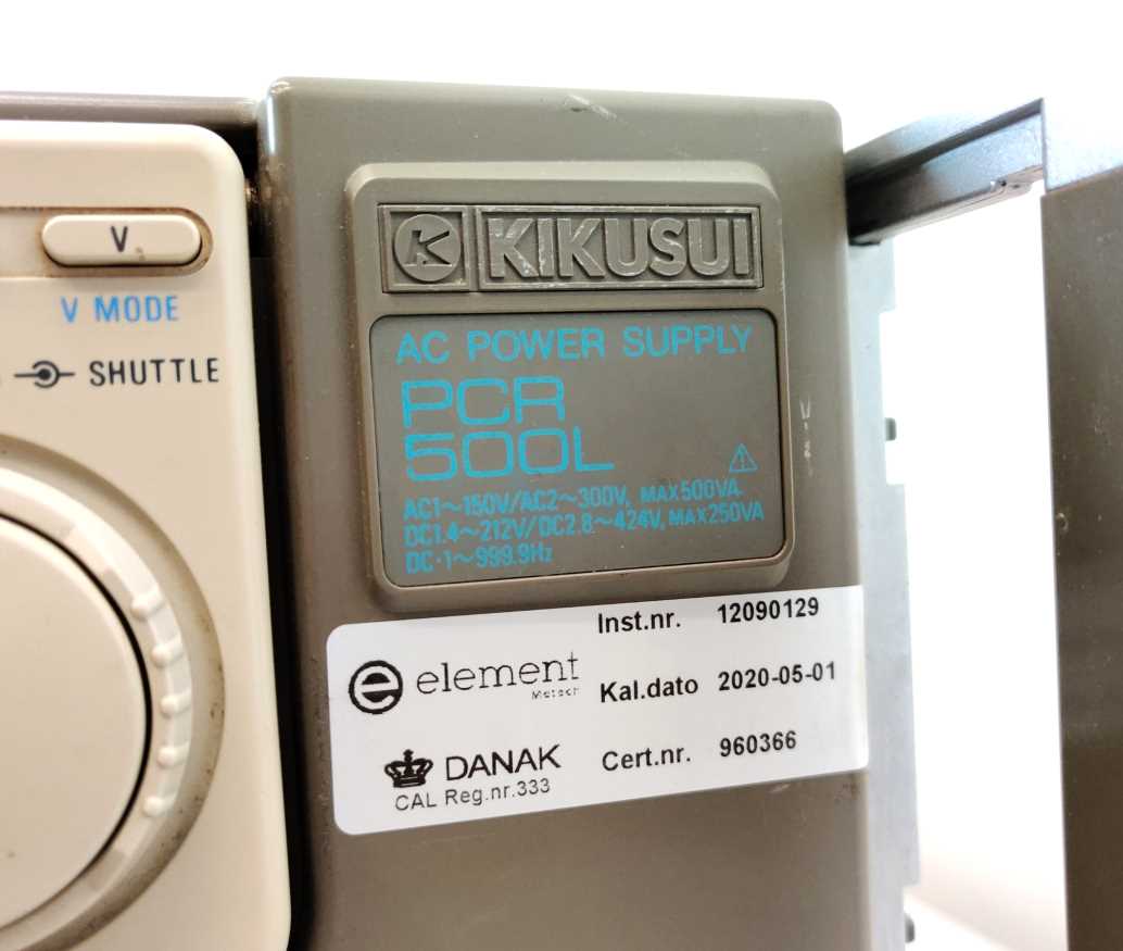 Kikusui PCR 500L AC power supply 1Hz -1kHz, 0-300V, 5A