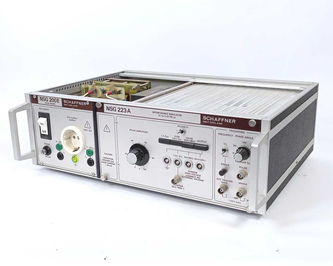 SCHAFFNER NSG 200E Main Frame w/ NSG 223A Interference Simulator Spare Parts,