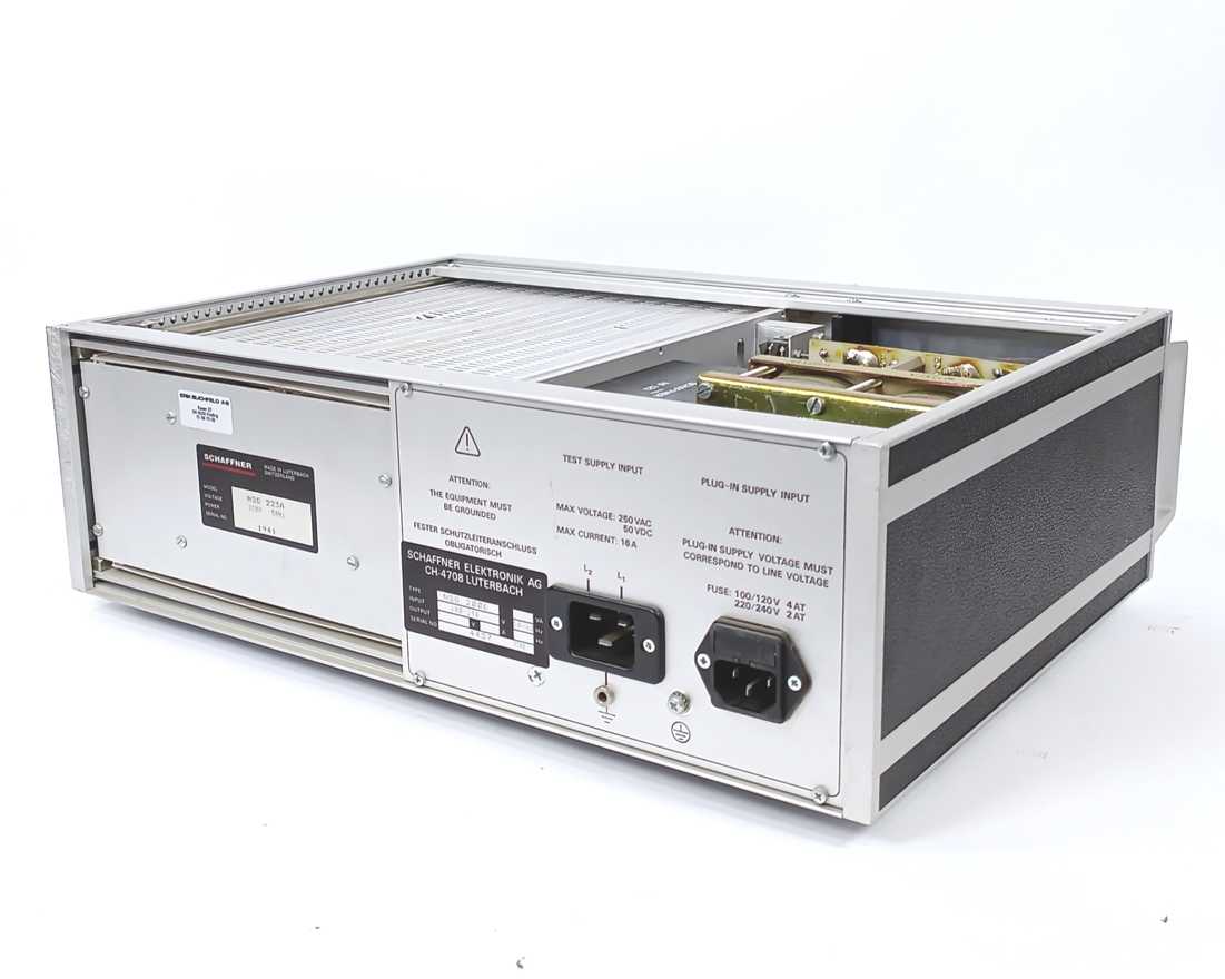 SCHAFFNER NSG 200E Main Frame w/ NSG 223A Interference Simulator Spare Parts,