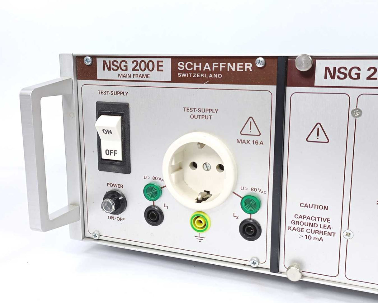 SCHAFFNER NSG 200E Main Frame w/ NSG 223A Interference Simulator Spare Parts,