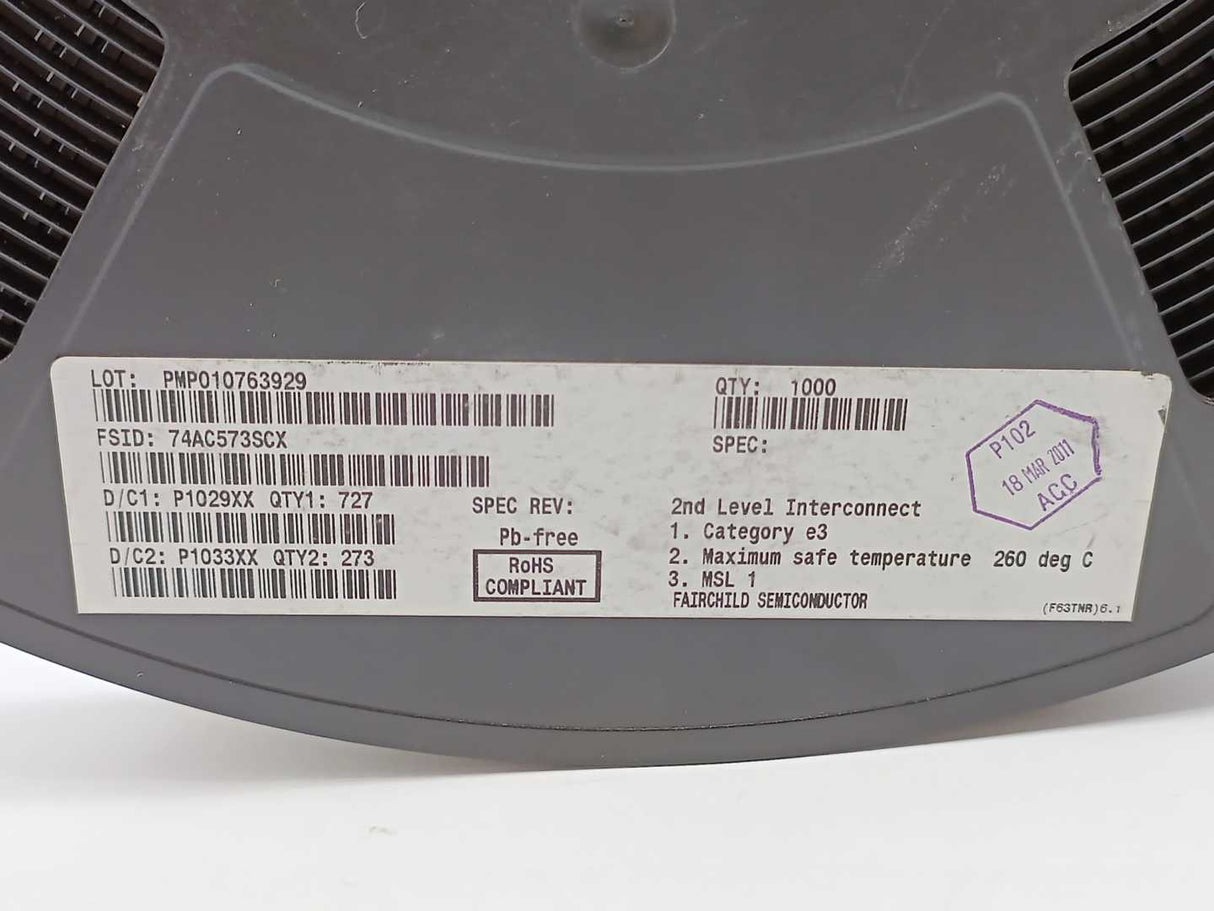 Fairchild Semiconductor 74AC573 Octal Latch w/ 3-STATE Outputs. 900 pcs. Spool