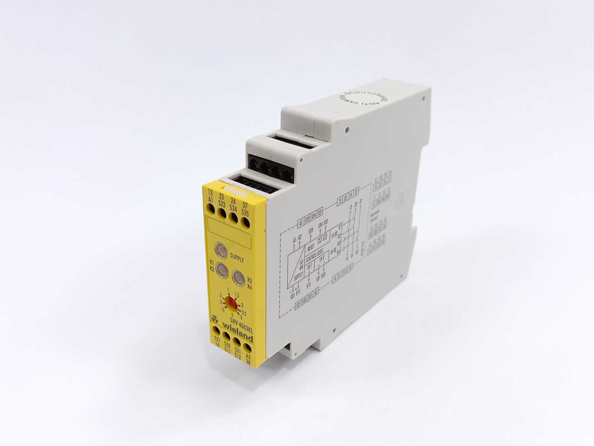 Wieland R1.188.0610.0 SNV 4063KL Dual-Channel Emergency Stop Safety Relay