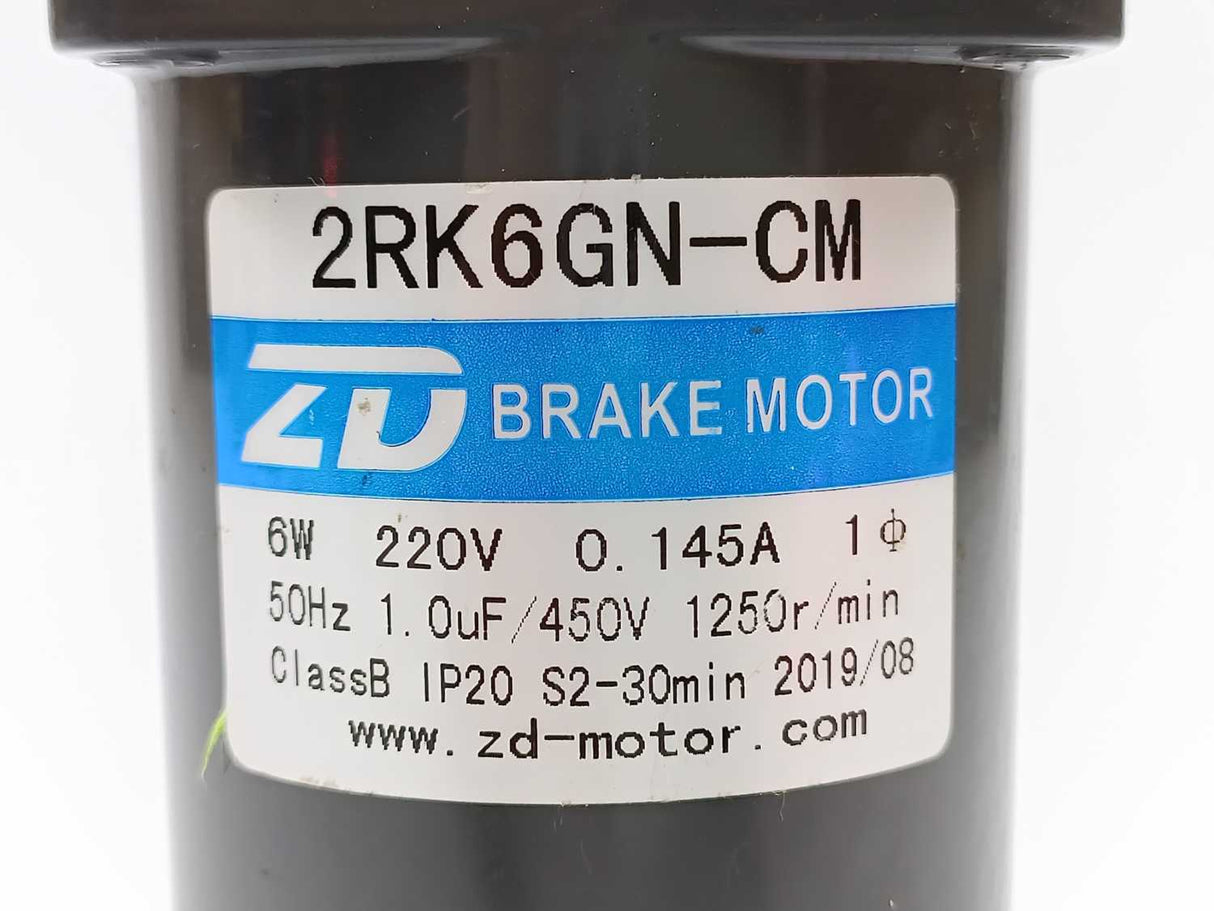 ZD Motor 2RK6GN-CM Brake Motor 6W 220V