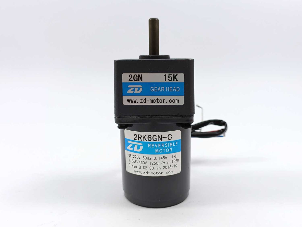 ZD Motor 2RK6GN-C + 2GN 15K Miniature Gear Speed Motor 6W 220V