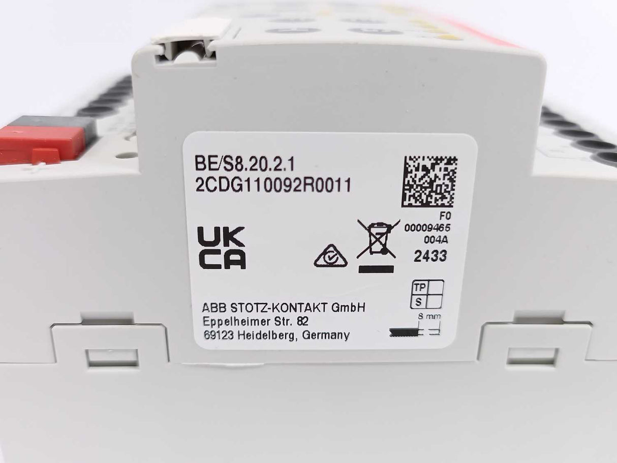ABB 2CDG110092R0011 BE/S8.20.2.1 Binary Input, 8-fold, Contact Scanning, MDRC