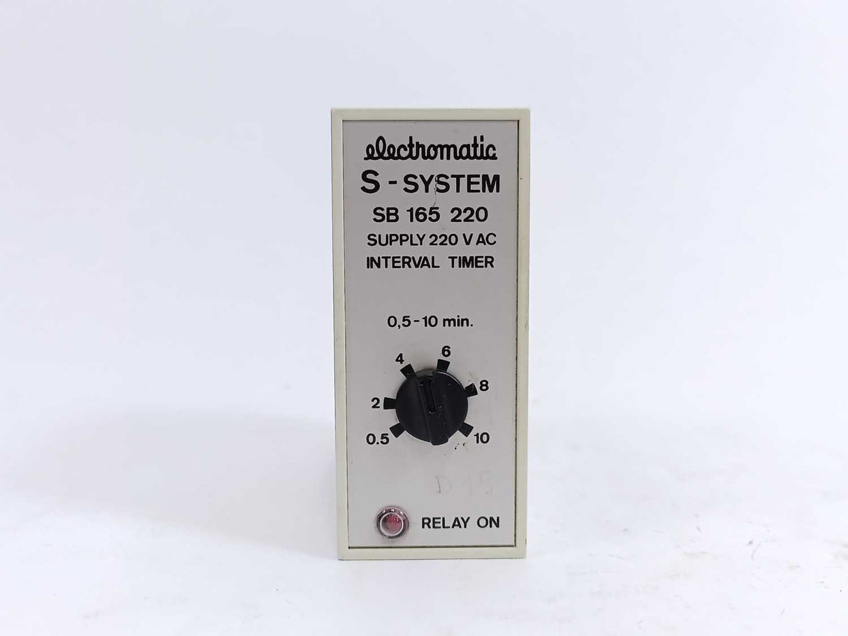 Electromatic SB 165 220 Interval Timer. 0,5-10 min.