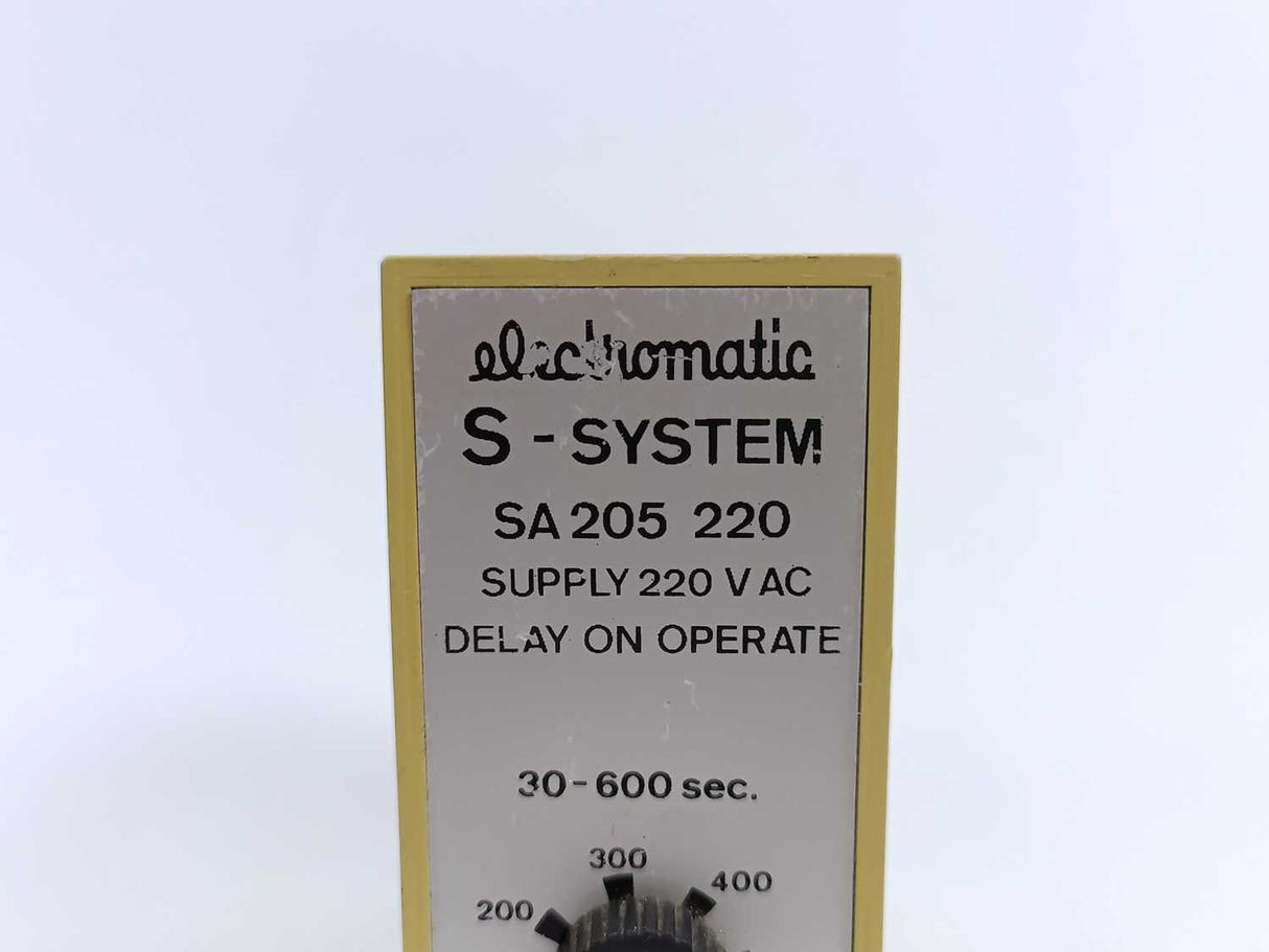 Electromatic SA 205 220 S-System Delay On Operate Timer 3-600 sec.