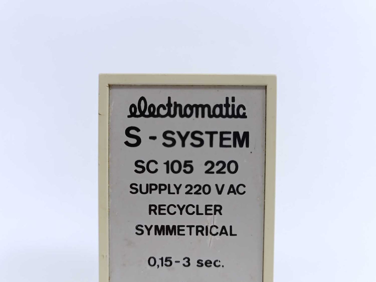 Electromatic SC 105 220 S-System Recycler Symmetrical. 0,15-3 sec.