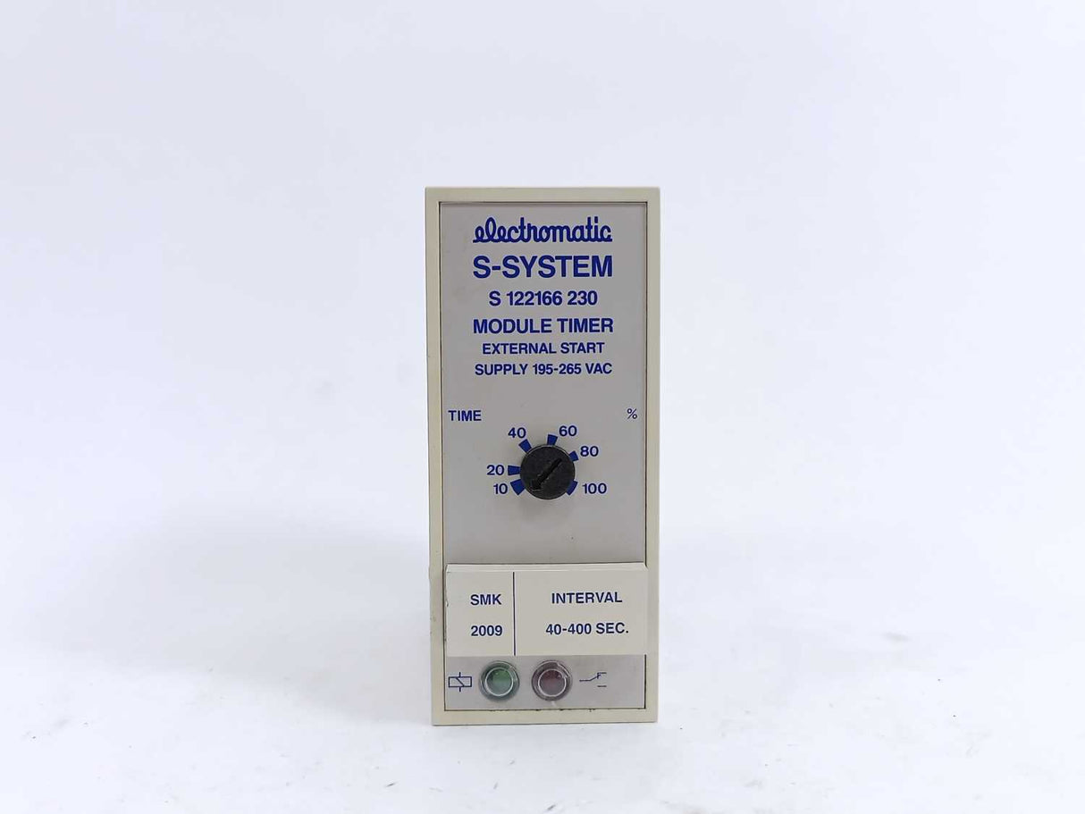 Electromatic S 122 166 230 Module Timer External Start, Supply 195-265Vac
