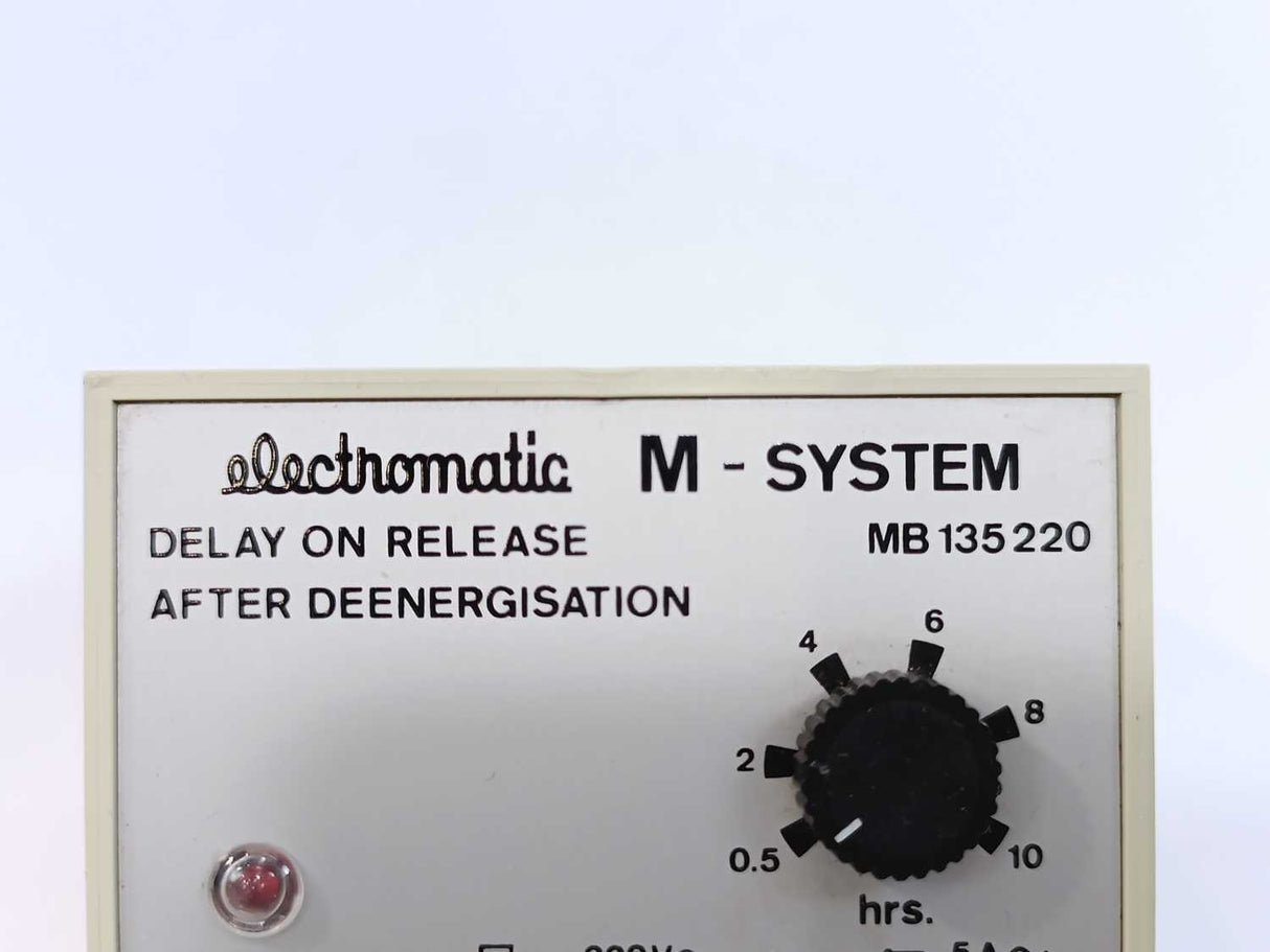 Electromatic MB 135 220 Delay On Release After Deenergisation