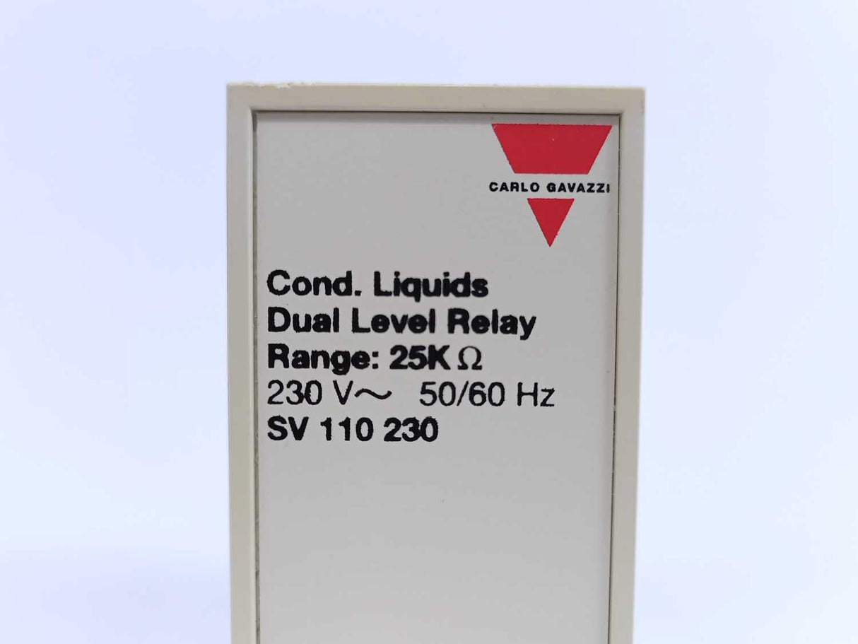 Carlo Gavazzi SV 110 230 Cond. Liquids Dual Level Relay 25KΩ, 230VAC