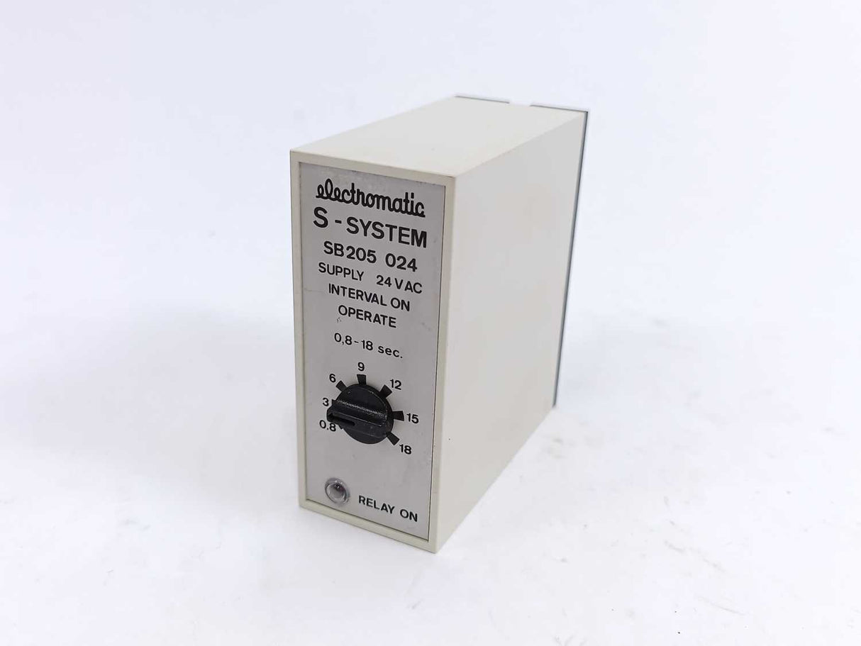 Electromatic SB 205 024 S-System Interval on Operate 0,8-18 sec.