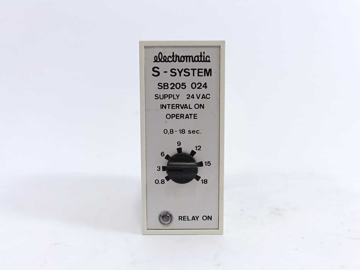 Electromatic SB 205 024 S-System Interval on Operate 0,8-18 sec.