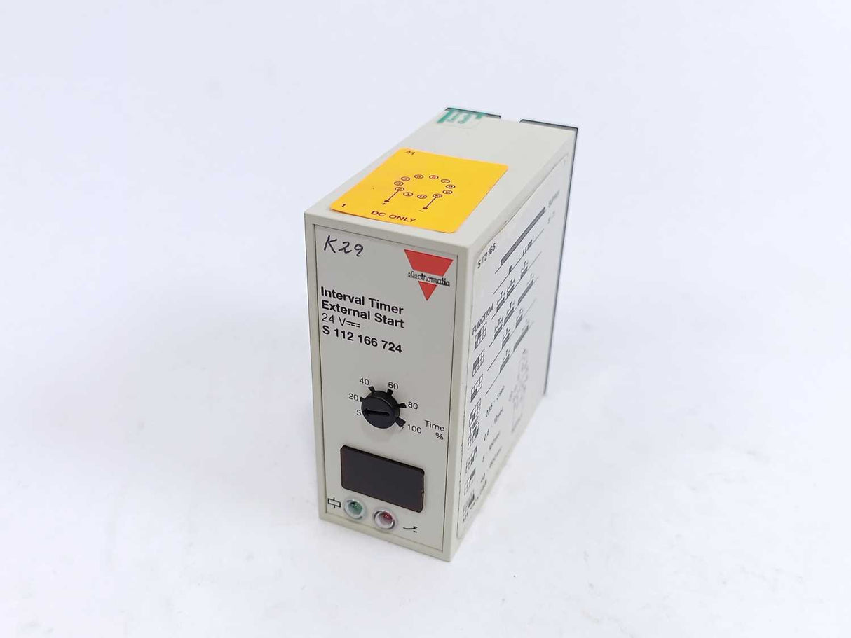 Electromatic S 112 166 724 Interval Timer. External Start. 24VDC