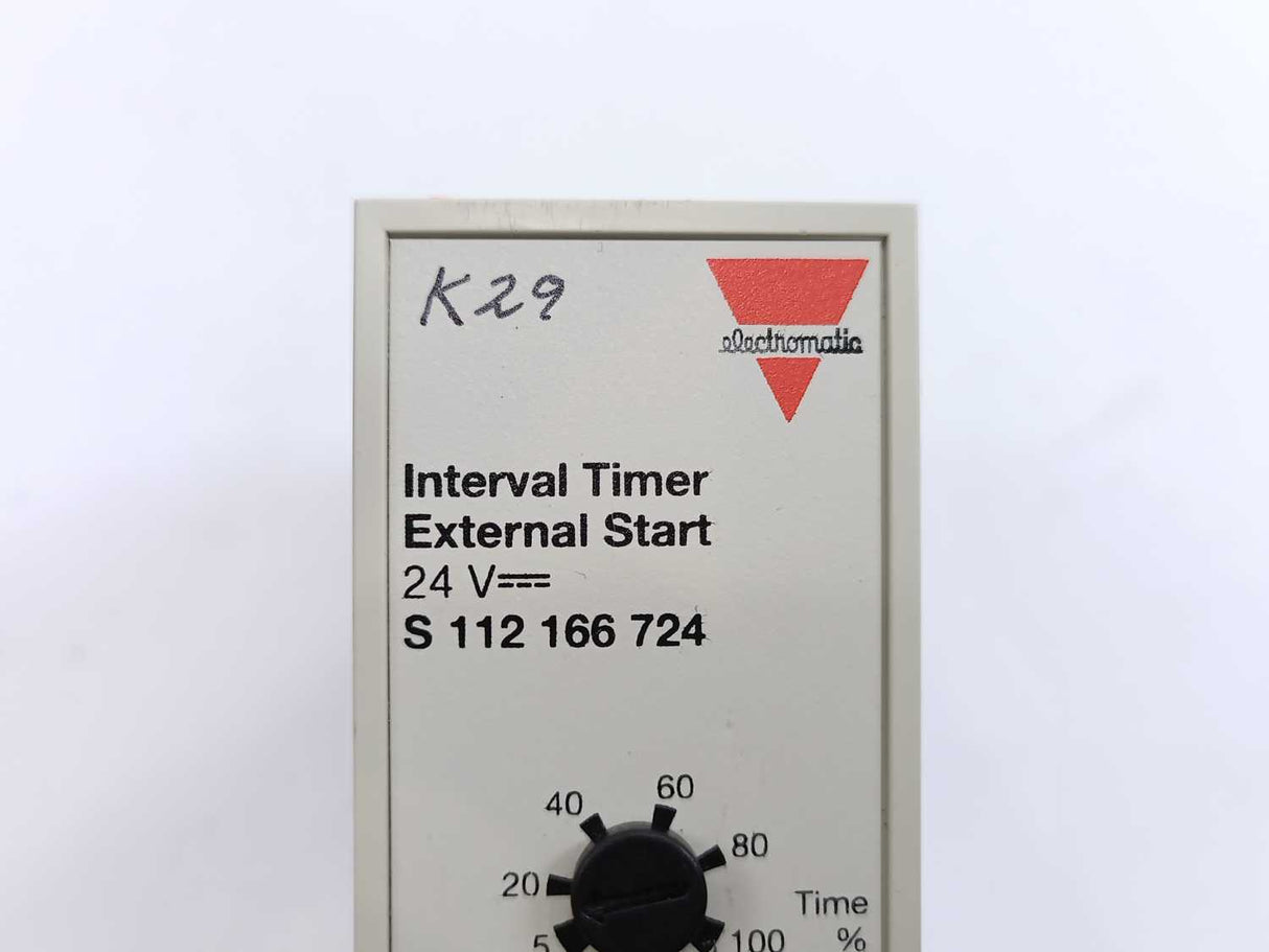 Electromatic S 112 166 724 Interval Timer. External Start. 24VDC