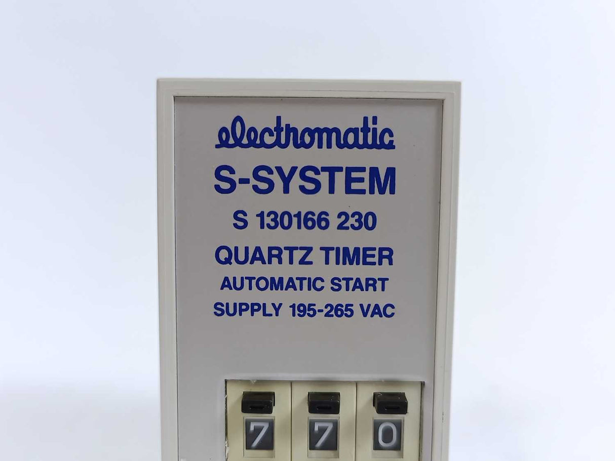 Electromatic S130 166 230 Quartz Timer, Automatic Start, Supply 195-265VAC