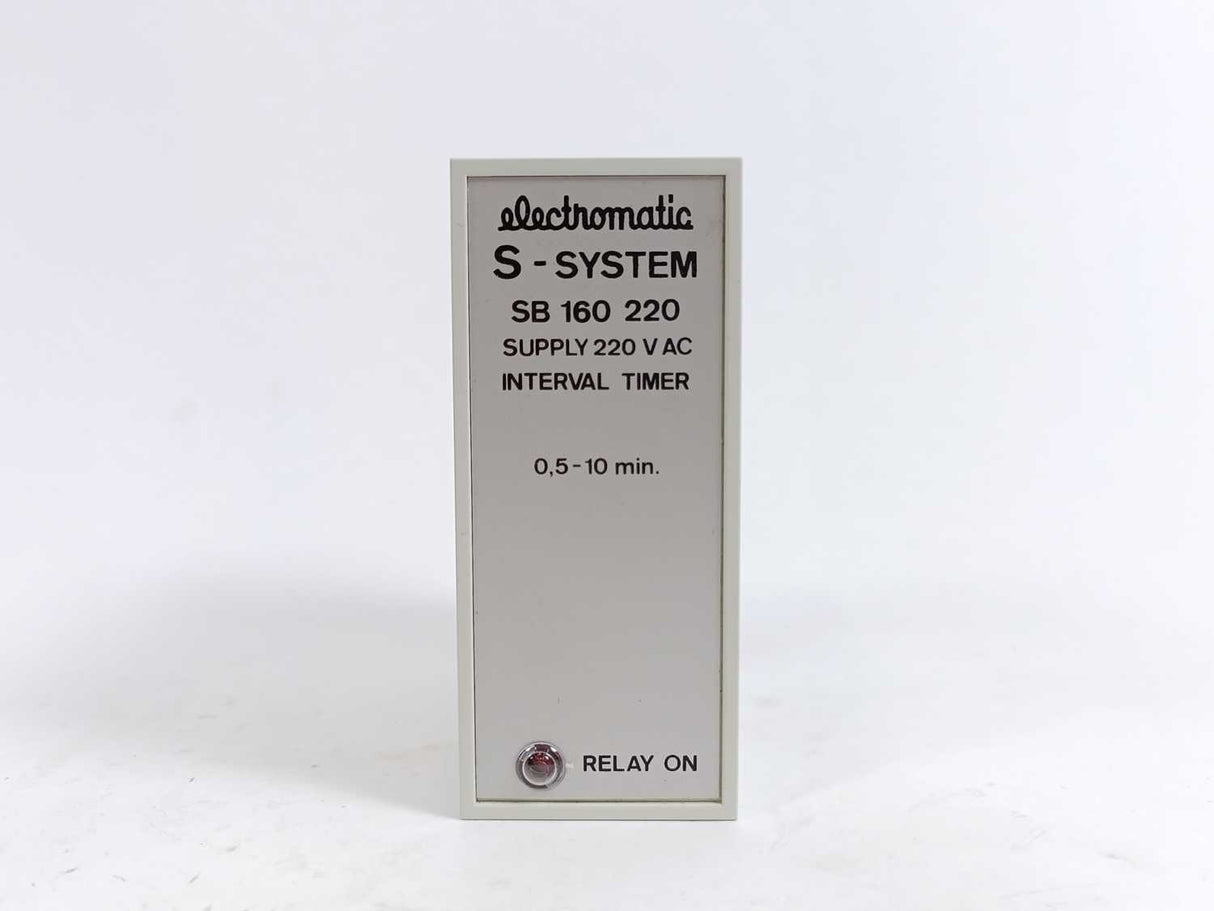 Electromatic SB160220 Interval Timer S-System 220 V AC 0,5-10 min.