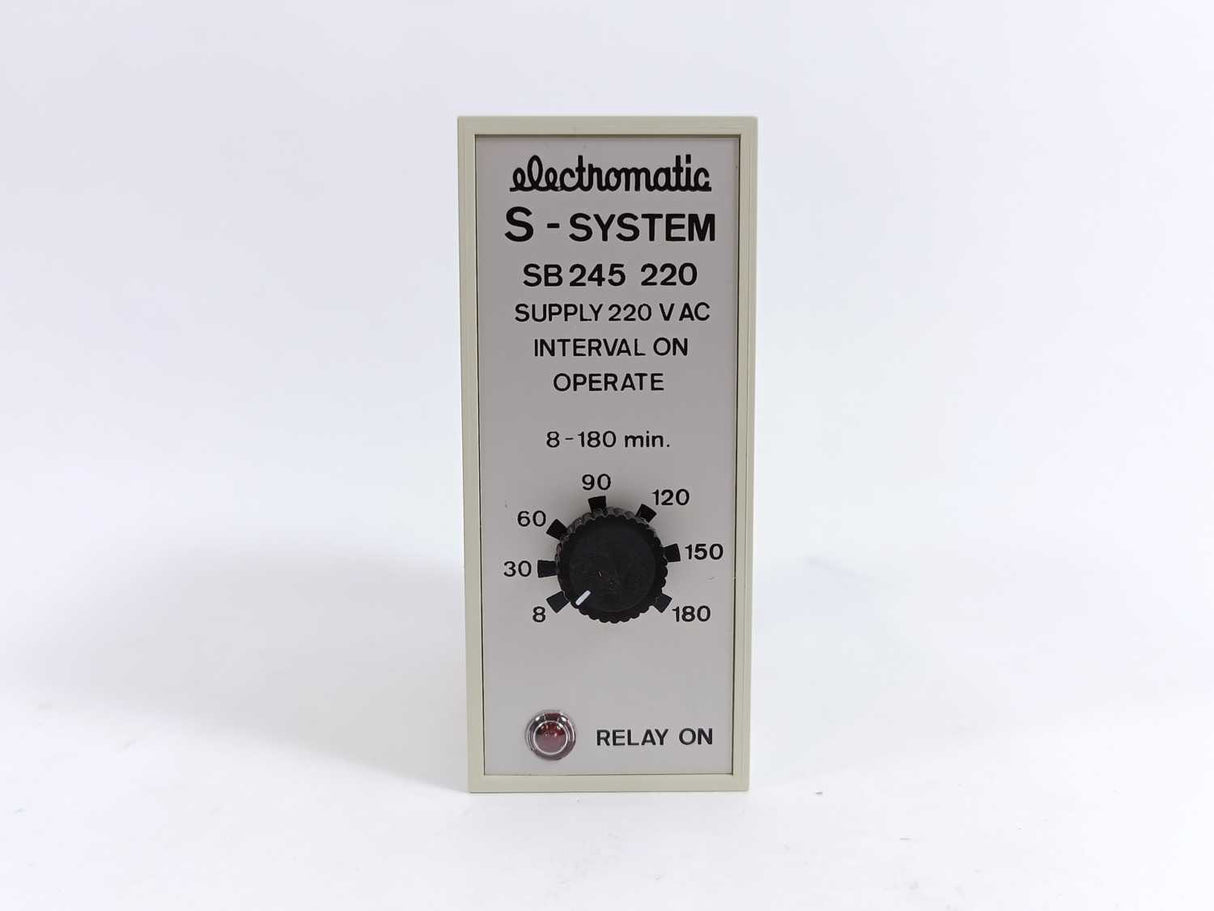 Electromatic SB 245 220 Interval On Operate. 8-180 min.