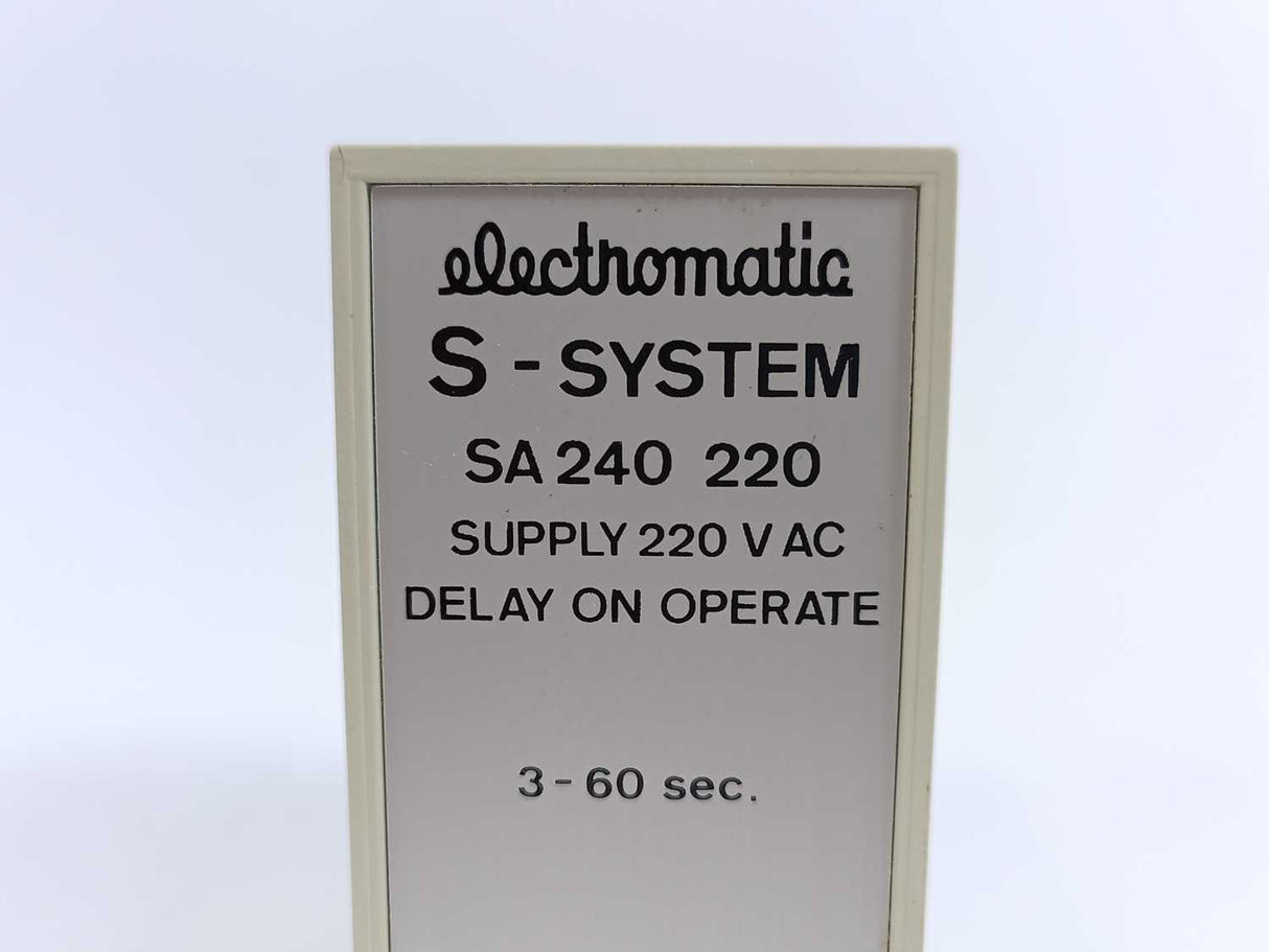 Electromatic SA 240 220 S-System Delay On Operate Timer 3 - 60 sec.