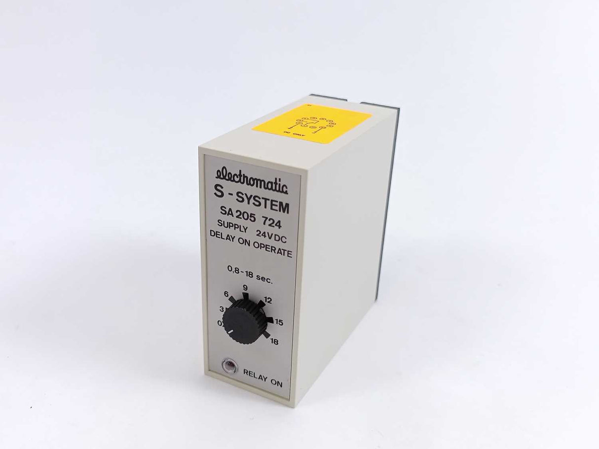 Electromatic SA205724 S-System, Delay On Operate 0,8-18sec.