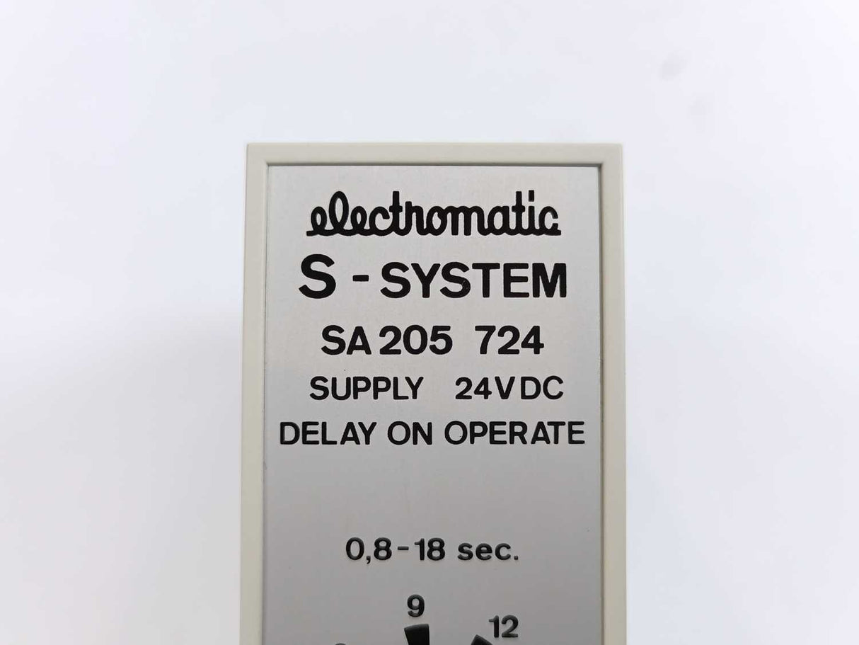 Electromatic SA205724 S-System, Delay On Operate 0,8-18sec.