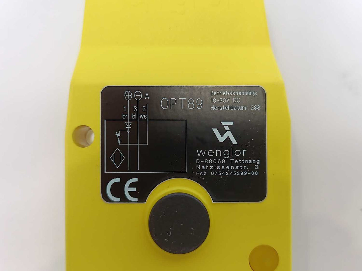 Wenglor OPT89 Reflex Sensor with Background Suppression