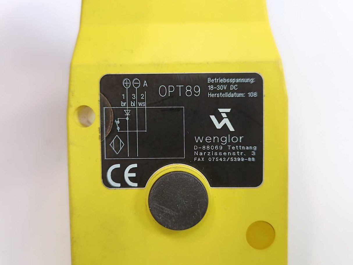 Wenglor OPT89 Reflex Sensor with Background Suppression