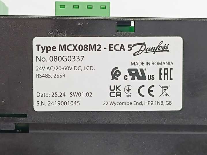 Danfoss 080G0337 MCX08M2 - ECA 5 Programmable Controller