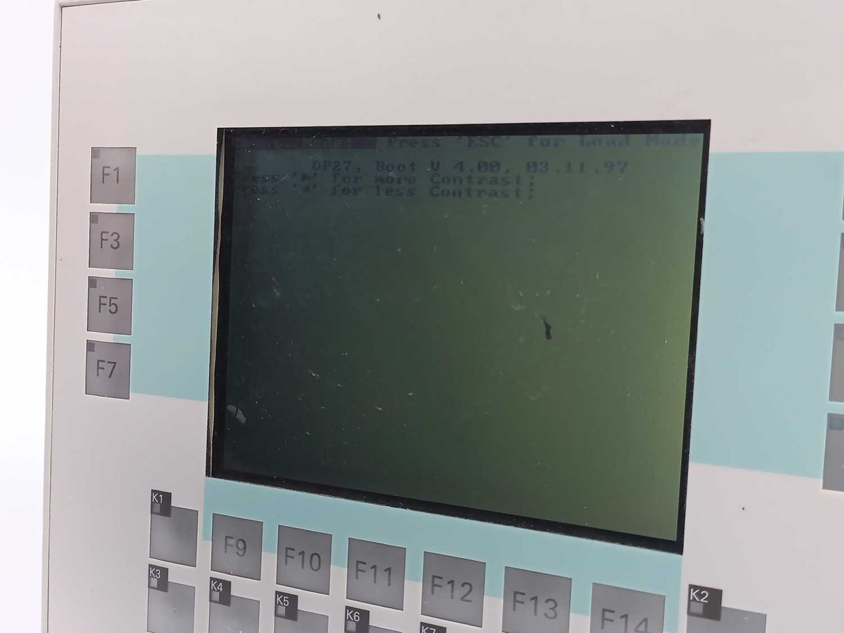 Siemens 6AV3627-1JK00-0AX0 Operator Panel OP27 Mono