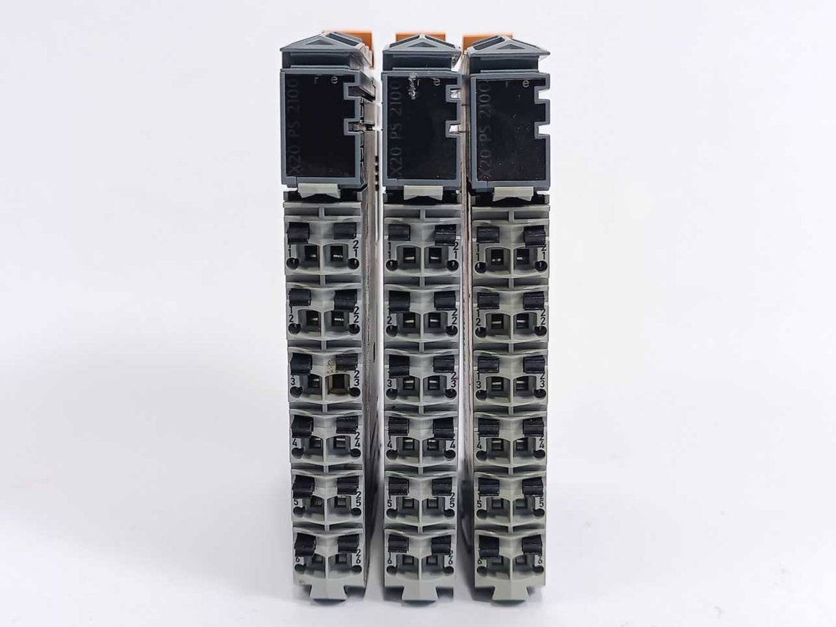 B&R X20 PS 2100 Power Supply Module w/ X20BM01 & X20TB12, Batch of 3 pcs.