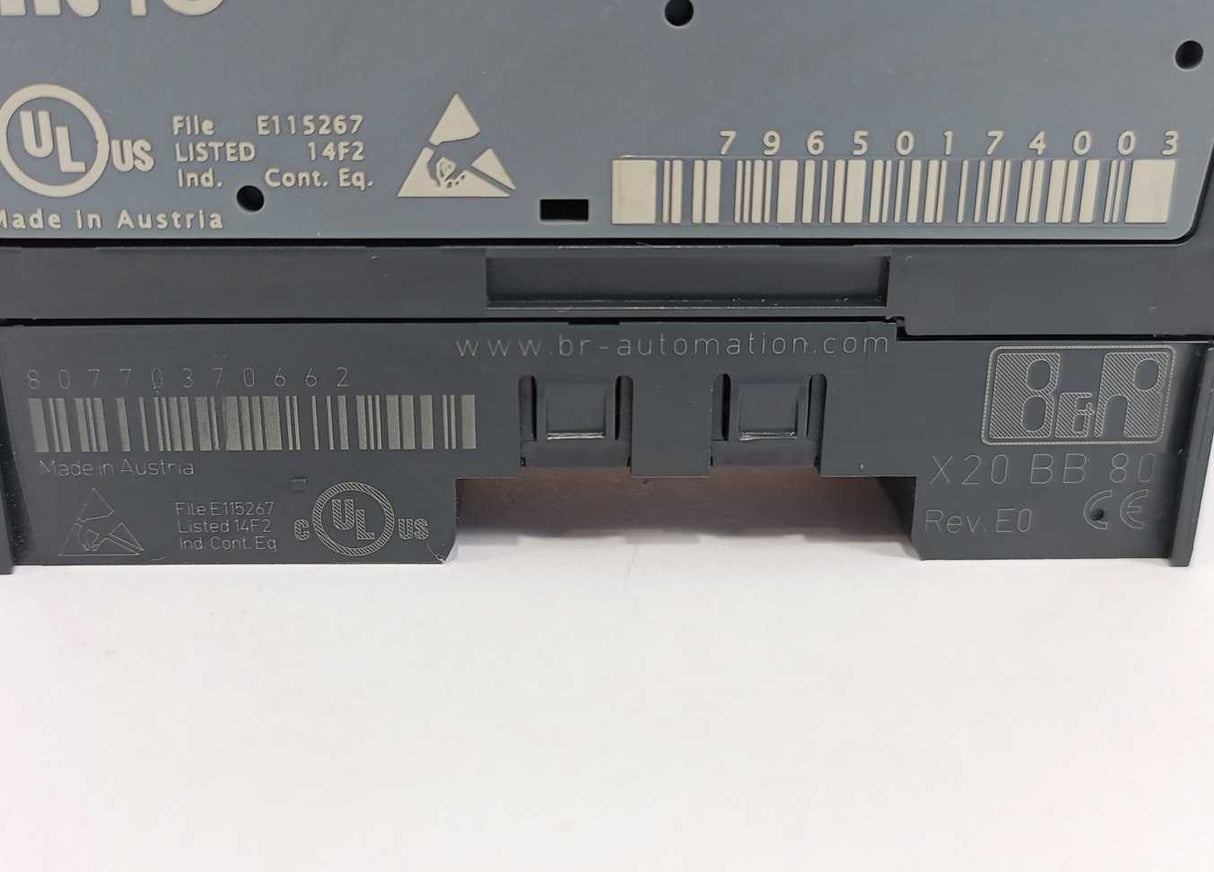 B&R X20BC0073 Bus Controller with X20BB80, X20PS9400