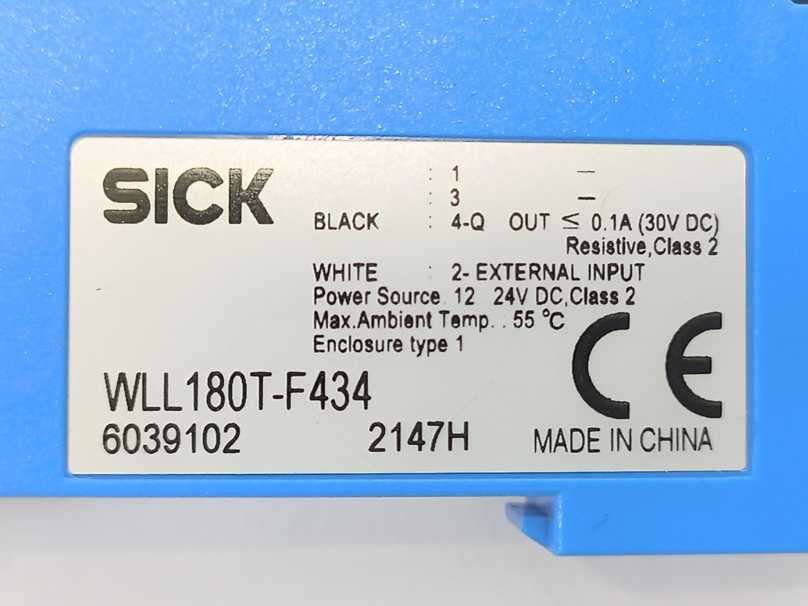 SICK 6039102 WLL180T-F434 Fiber-Optic Sensor