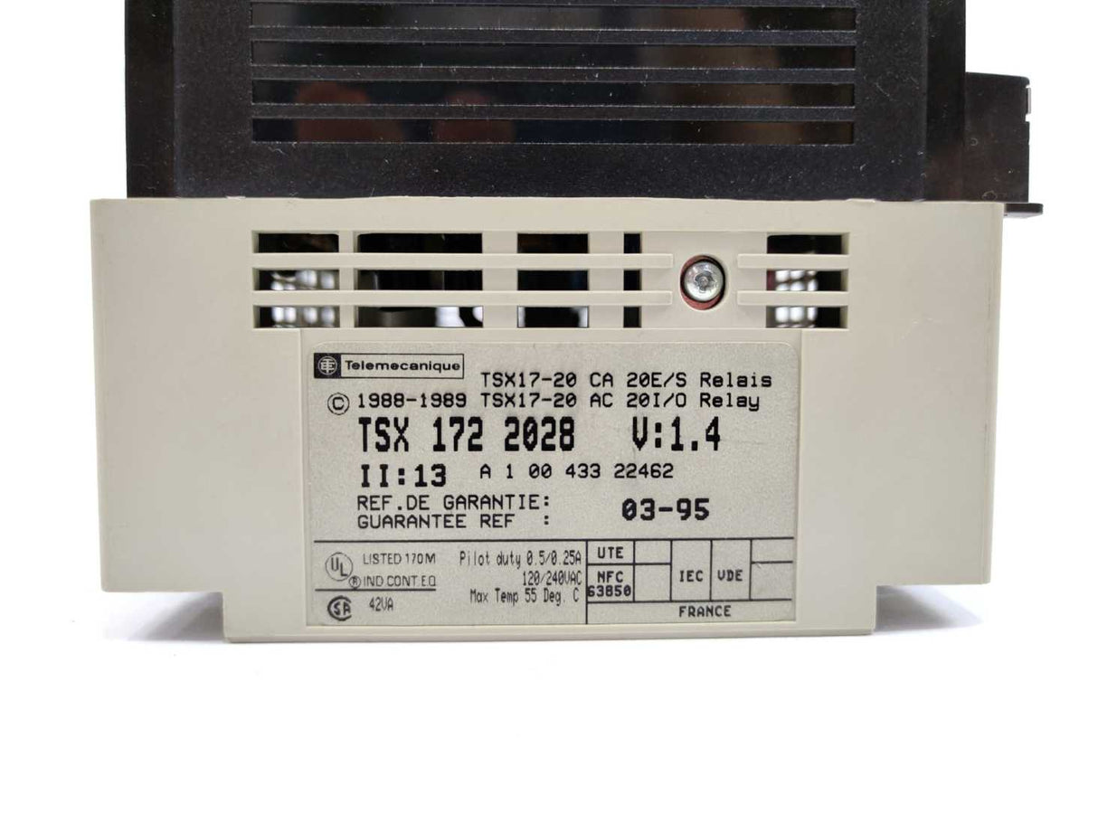 TELEMECANIQUE TSX 172 2028 CPU Progammable Controller type TSX17