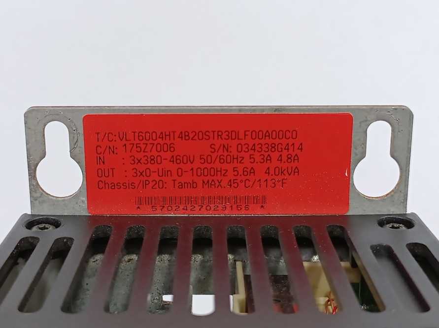 Danfoss 175Z7006 VLT6000 HVAC 4.0kVA with175Z7804 VLT6004HT4B20STR3