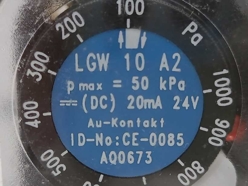DUNGS technic LGW 10 A2 Pressure Switch 100-1000Pa