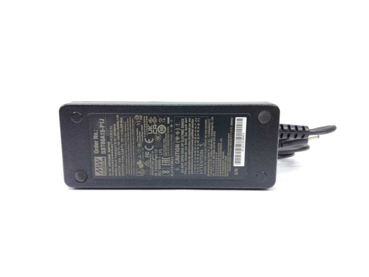 Mean Well GST60A15-P1J AC-DC Industrial desktop adaptor, Output 15Vdc at 4A